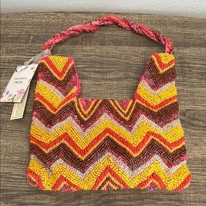 Handcrafted In India | Boho Beaded Bag 🧡💛🤎